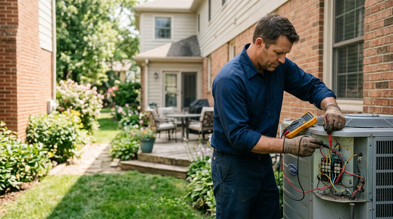 HVAC technician working near Sayville, NY